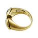Ring 52 You and me ring in yellow gold and peridots. 58 Facettes 30392
