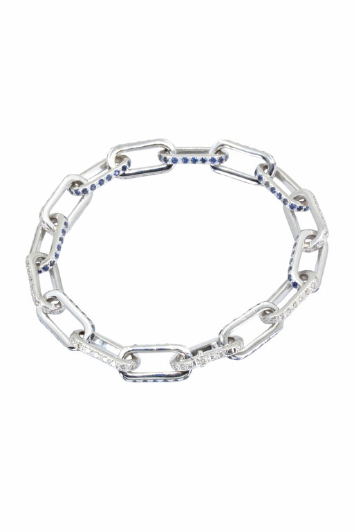 Bracelet Bracelet moderne saphirs et diamants 58 Facettes 036921