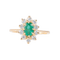 Bague 57 Bague Marguerite Emeraude Diamants 58 Facettes 1
