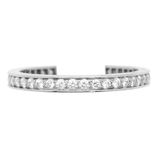 Bague 52 Alliance Van Cleef and Arpels modèle "Romance" en platine, diamants. 58 Facettes 26585-1