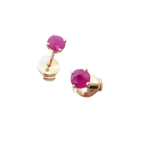 Boucles d'oreilles Boucles d'oreilles puces Rubis 58 Facettes AA 1524