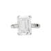 Ring 56 Emerald-cut diamond solitaire 3,82 carats, gold and platinum. 58 Facettes 30492