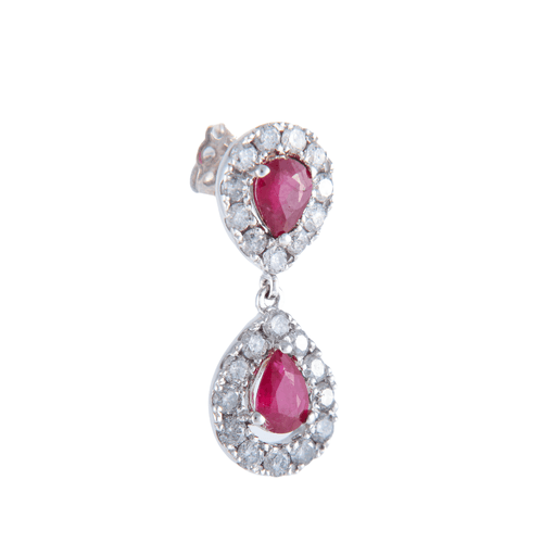 Boucles d'oreilles Boucles d'oreilles Rubis Diamants 58 Facettes 1