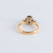 Ring 49 Yellow gold ring Shouldered sapphire Diamonds 58 Facettes FM72