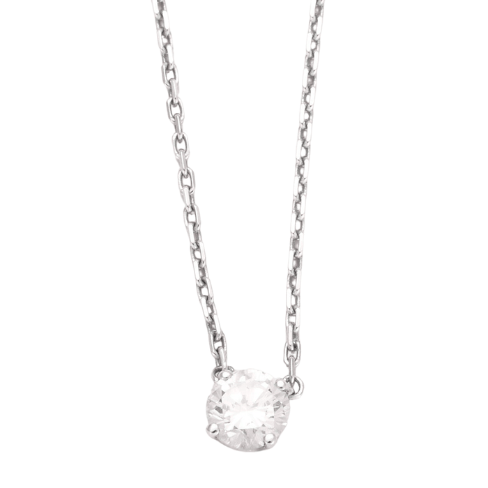 Collier Collier en Or gris et diamant 58 Facettes