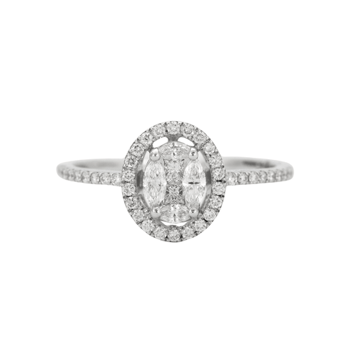 Bague 55 Bague Diamant Garden Ovale 58 Facettes 002.926