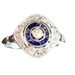 Ring 53.5 Diamond ring, calibrated sapphires 58 Facettes