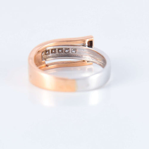 Bague 54 Bague Deux ors Diamants 58 Facettes JE252