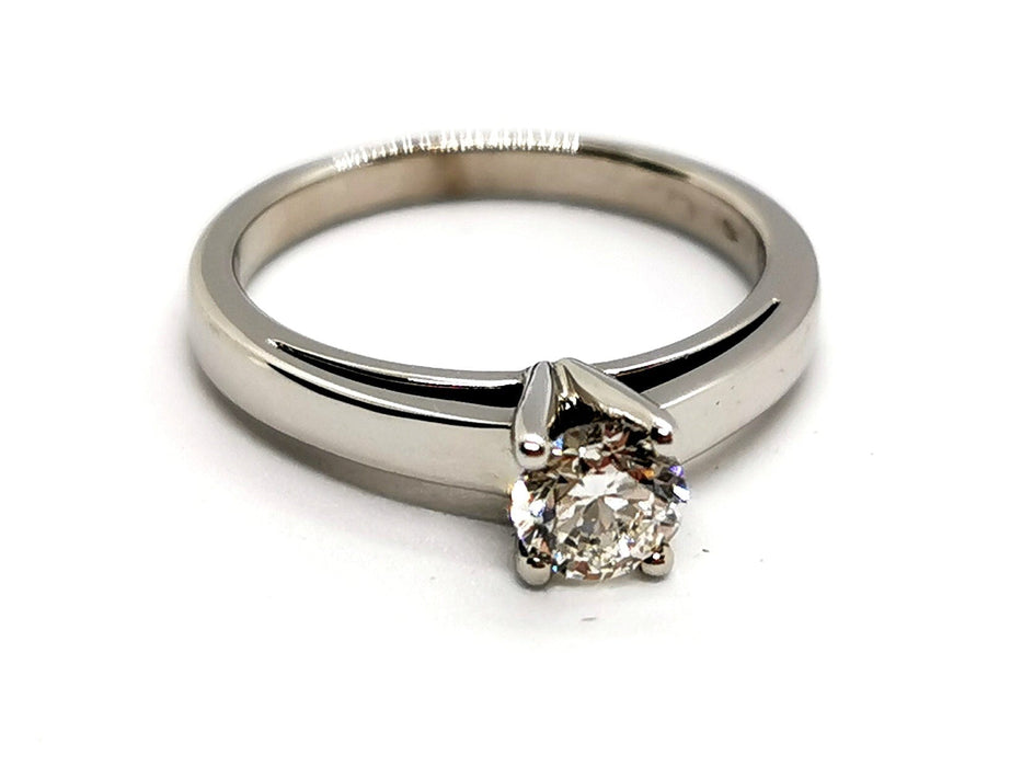 Bague 54 Bague Solitaire Or blanc Diamant 58 Facettes 1126562CN