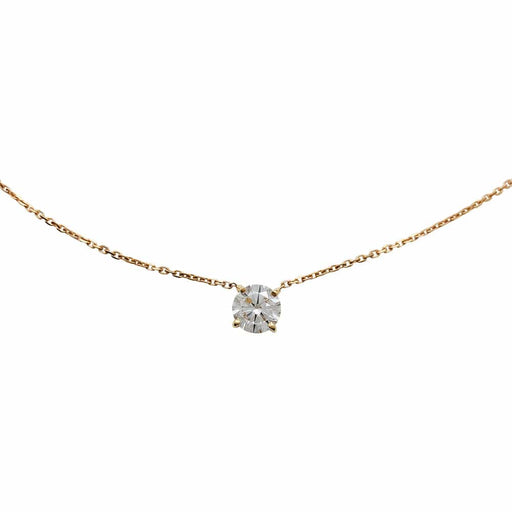 Collier Collier solitaire diamant 1,04 carat en or rose. 58 Facettes 30422