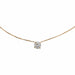 Necklace 1,04 carat diamond solitaire necklace in rose gold. 58 Facettes 30422
