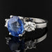 Ring 54 Platinum diamond sapphire ring 58 Facettes AG763FZ-54