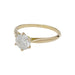 57 Solitaire ring in yellow gold, 1,12 carat F/VVS1 diamond. 58 Facettes 30150
