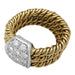 Ring 51 Vintage Pomellato ring in two golds and diamonds. 58 Facettes 28997