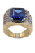 Ring 48 Sapphire and diamond tank ring 58 Facettes 35631