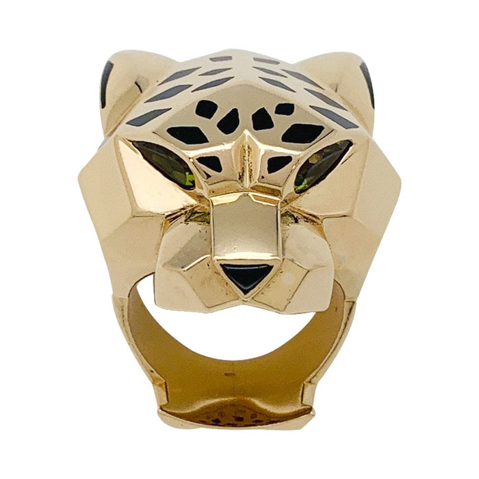 58 facettes second-hand jewel Cartier panther ring front view