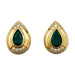 Boucles d'oreilles Boucles d'oreilles or jaune diamants et émeraudes. 58 Facettes 30424