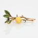 Brooch Enamel lemon tree branch brooch and fine pearls 58 Facettes 20-583