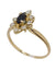 Ring Sapphire ring surrounded by diamonds 58 Facettes 37261