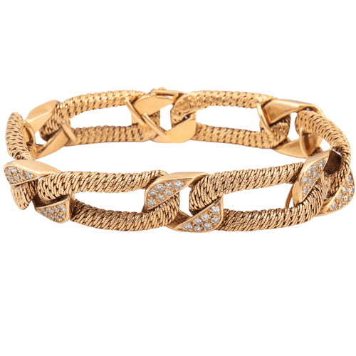 Bracelet GEORGES LENFANT, Rare Bracelet en Or & Diamants 58 Facettes