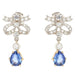 Earrings Diamond and sapphire knot earrings 58 Facettes AR0009121