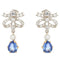 Boucles d'oreilles Boucles d'oreilles noeuds de diamants et saphirs 58 Facettes AR0009121