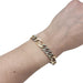Bracelet Curb bracelet in white and yellow gold, diamonds. 58 Facettes 30330