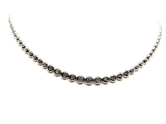 Collier Collier Or blanc Diamant 58 Facettes 1157611CN