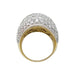 Ring 52 Two gold dome ring, diamonds. 58 Facettes 29960