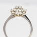 Ring 53 Platinum diamond daisy ring 58 Facettes CS536-52
