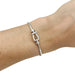 Bracelet Bracelet Fred "Force 10" moyen modèle en or blanc et diamants. 58 Facettes 29902