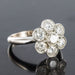 Ring 51 White gold daisy ring with diamonds 58 Facettes G37-8192274-51-1