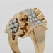 Ring 60 Gold and diamond tank ring 58 Facettes 20-593-55