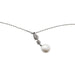 Collier Collier en or blanc diamants et perle. 58 Facettes 30296