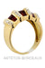 Ring 53 Modern garnet and diamond ring 58 Facettes 34111