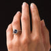 Ring 54 Ceylon sapphire and diamond ring 58 Facettes 19-250-53