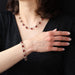 Bracelet Parure grenats et diamants or blanc 58 Facettes 21-051-21-052