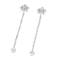 Boucles d'oreilles Pendants d'oreilles, or blanc et diamants 58 Facettes
