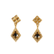 Boucles d'oreilles Pendantes en Or jaune, diamants & saphirs 58 Facettes P12L14