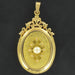 Vintage yellow gold and pearl medallion pendant 58 Facettes 16-388