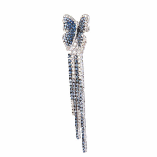 Boucles d'oreilles Pendants d'oreilles Papillons saphirs Diamants 58 Facettes B2542