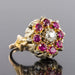 Bague 50 Bague ancienne fleur diamants et rubis 58 Facettes 20-168-48