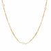 Necklace Gold necklace with white and pink pearls 58 Facettes 21-159