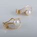 Earrings S shape earrings Pearls Diamonds 58 Facettes 1