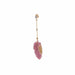 Pink Tourmaline Leaf Drop Earrings 58 Facettes 1