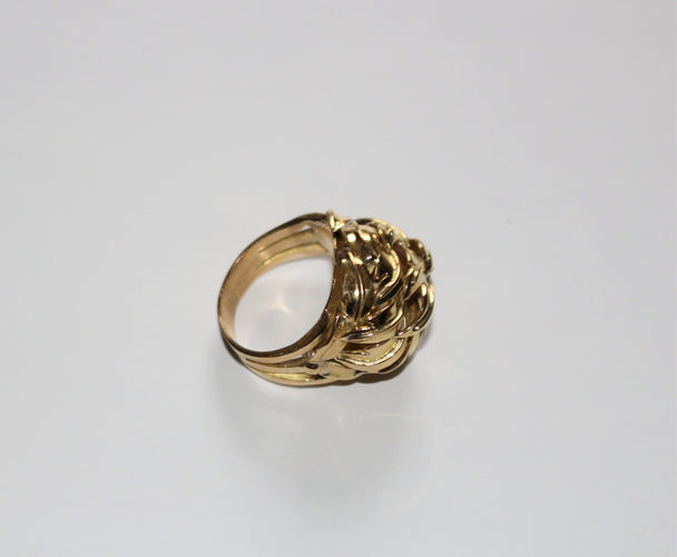 Bague 54 Bague épis de blé or jaune 58 Facettes 369-1