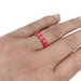 Ring 49 Poiray Ring, “Coeurs Perlés”, pink gold, pink lacquer. 58 Facettes 30336