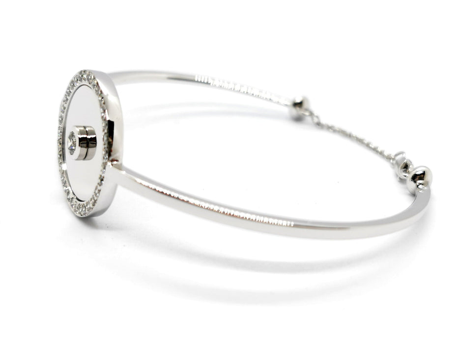 Bracelet Bracelet Jonc Or blanc Diamant 58 Facettes 1126003CN