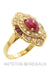 Ring 54 Ruby diamond ring 58 Facettes 3291