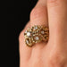 Bague 53 Bague ancienne cordes d'or et diamants 58 Facettes 15-344-53